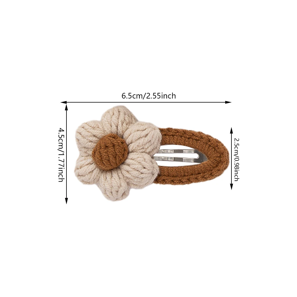 Pinzas para el pelo girasol hechas a mano niñas ganchillo lazos - imagen 2