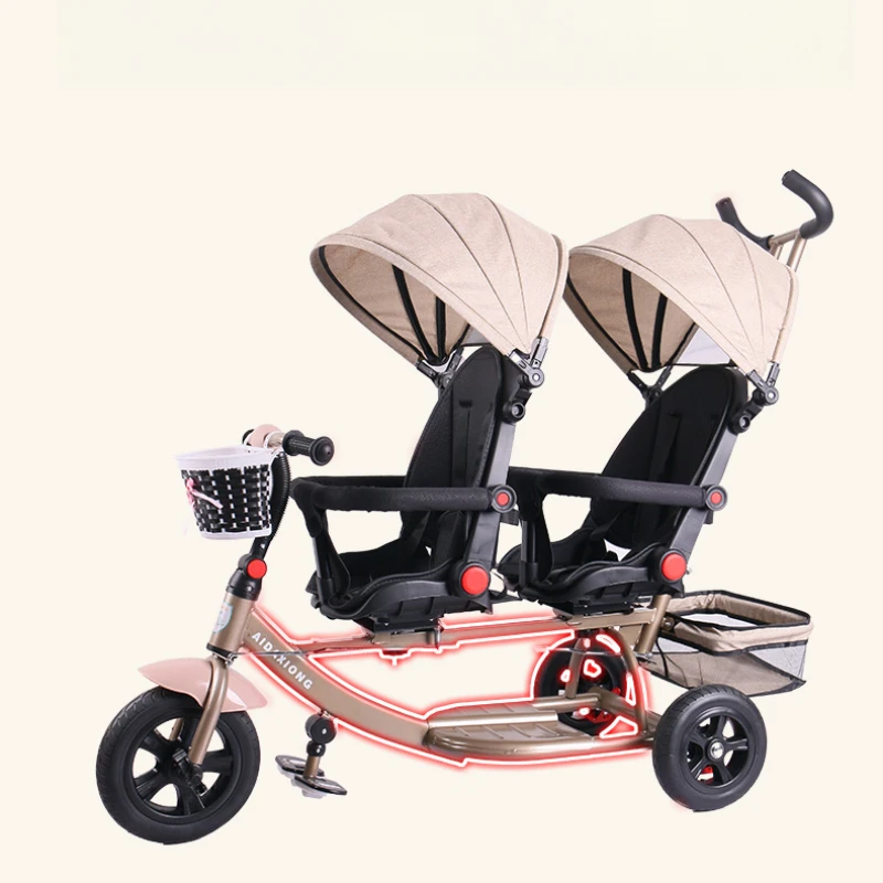 Vagón infantil Tandem Ride-On con estructura de acero antivuelco - imagen 5