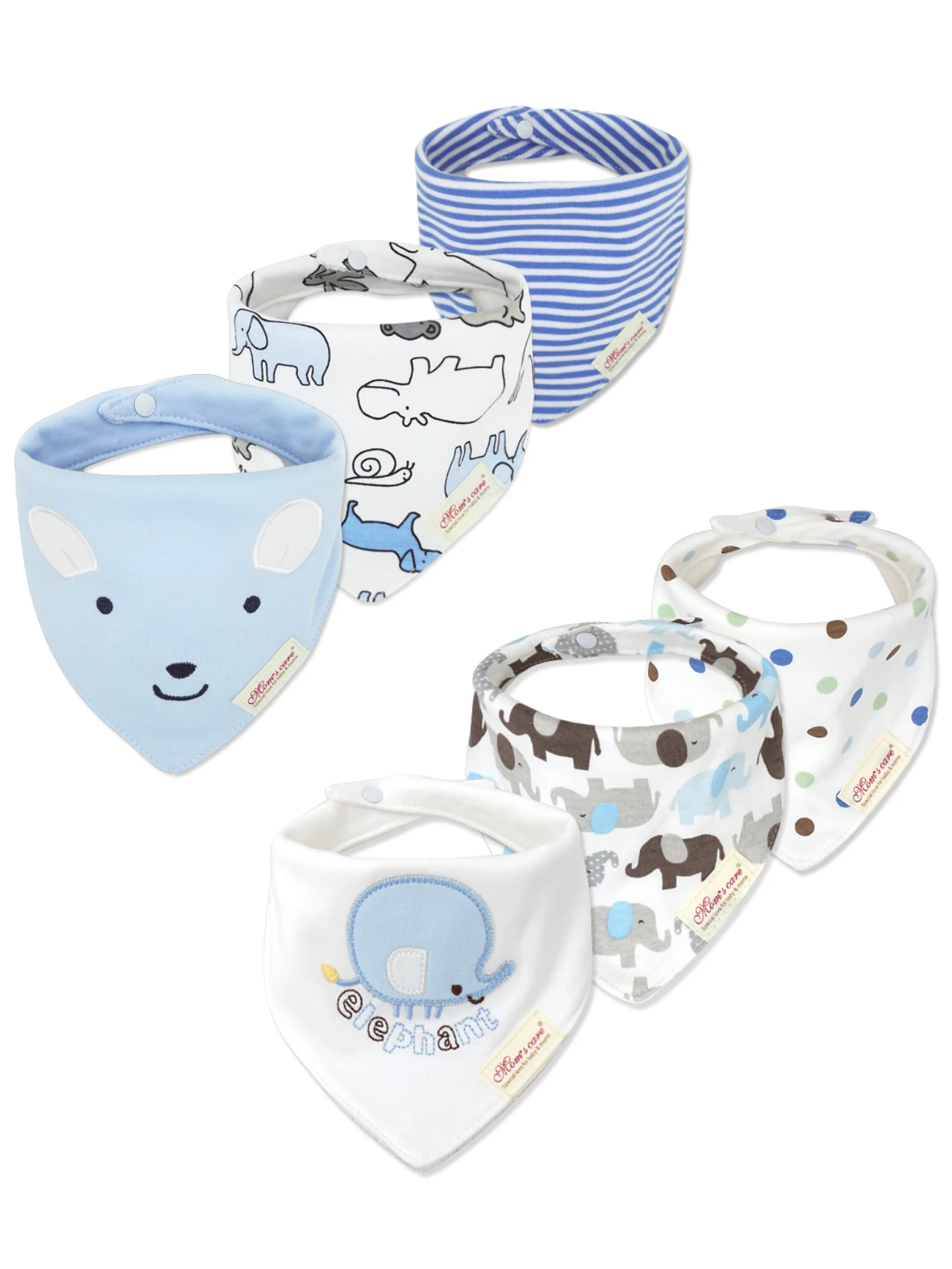 Set de 6 baberos para bebé