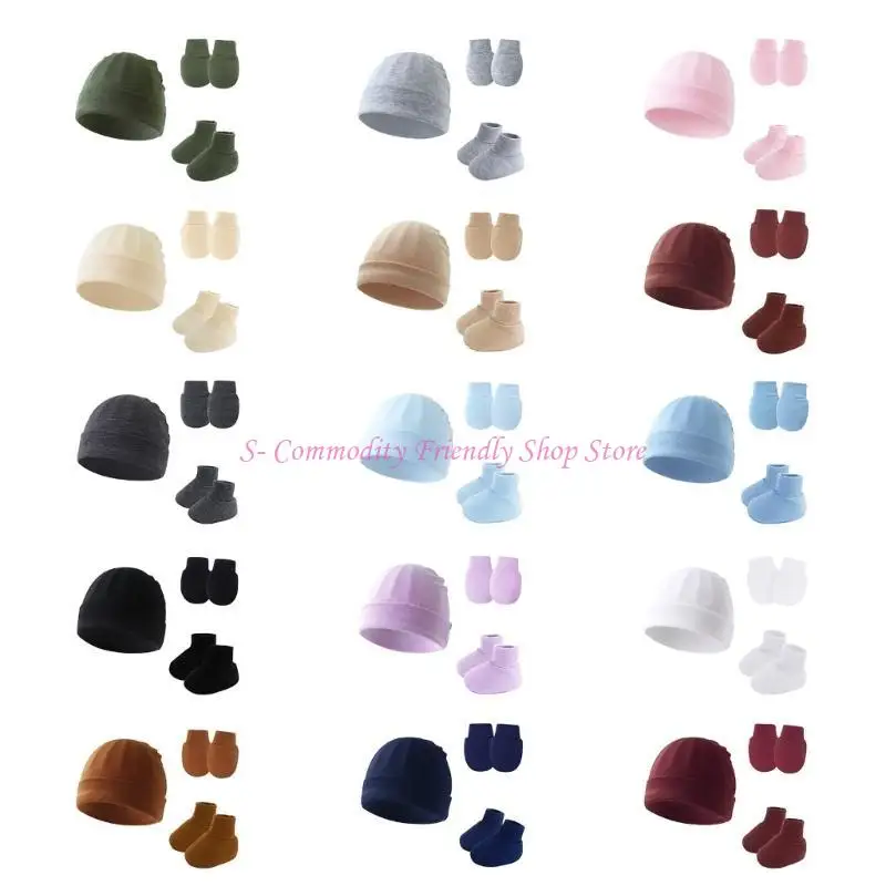 Conjunto recién nacido de invierno con gorro, guantes y calcetines - imagen 4