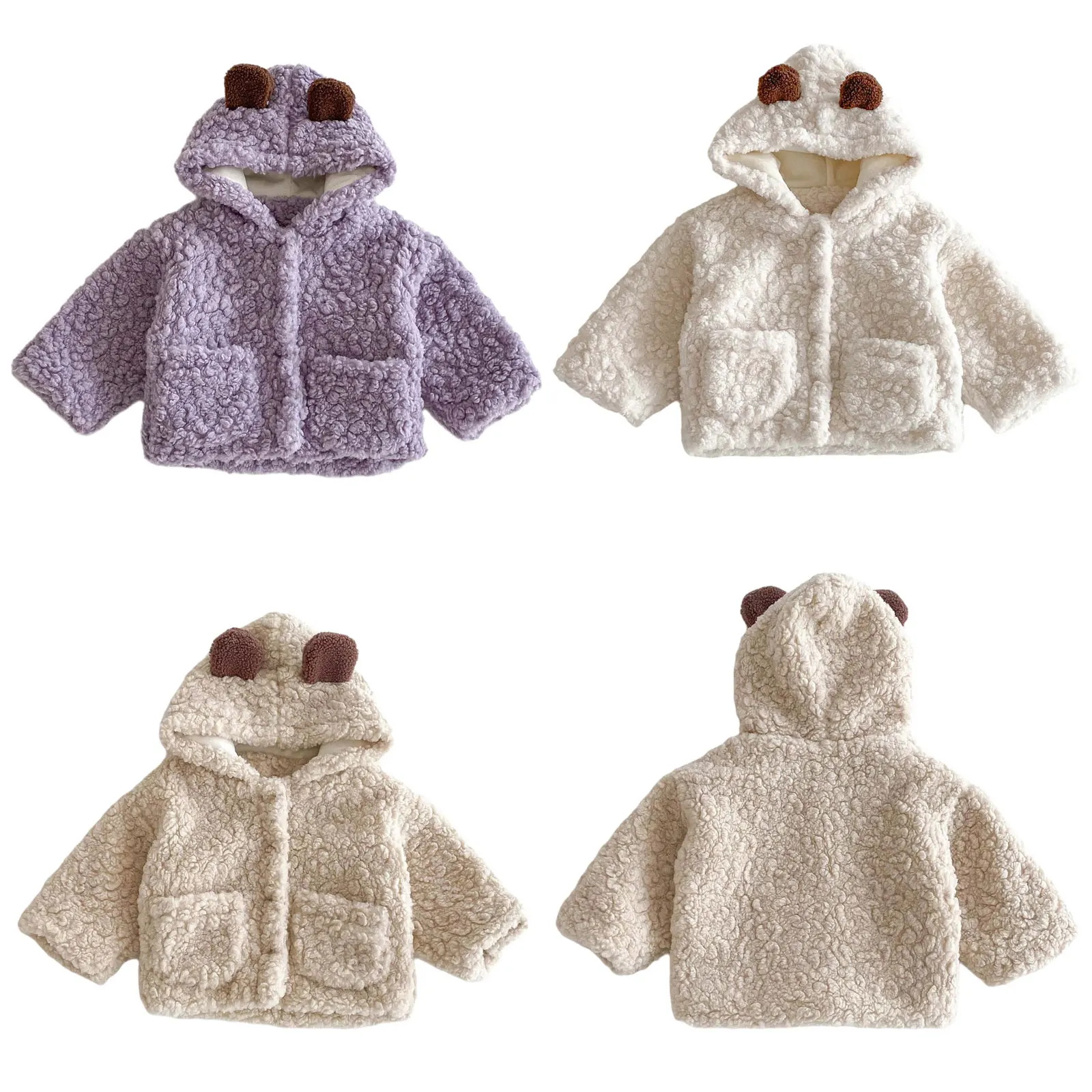 Chaqueta infantil con capucha y orejas de oso