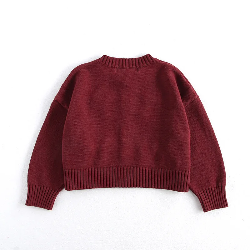 Suéter de Año Nuevo para niños – Cardigan rojo coreano - imagen 4