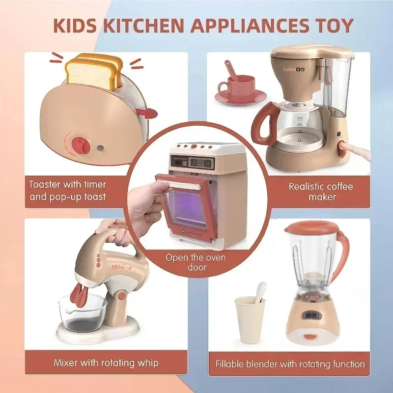 Juego de cocina infantil con licuadora y cafetera – Sonidos y luces - imagen 5