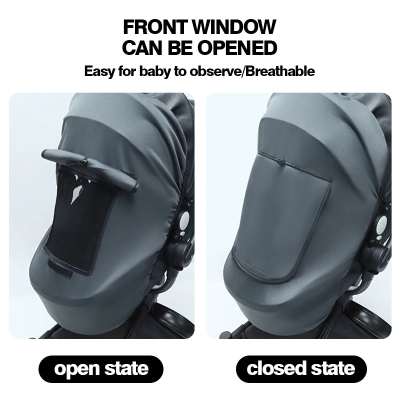 Sombrilla impermeable de protección solar para cochecito - imagen 4