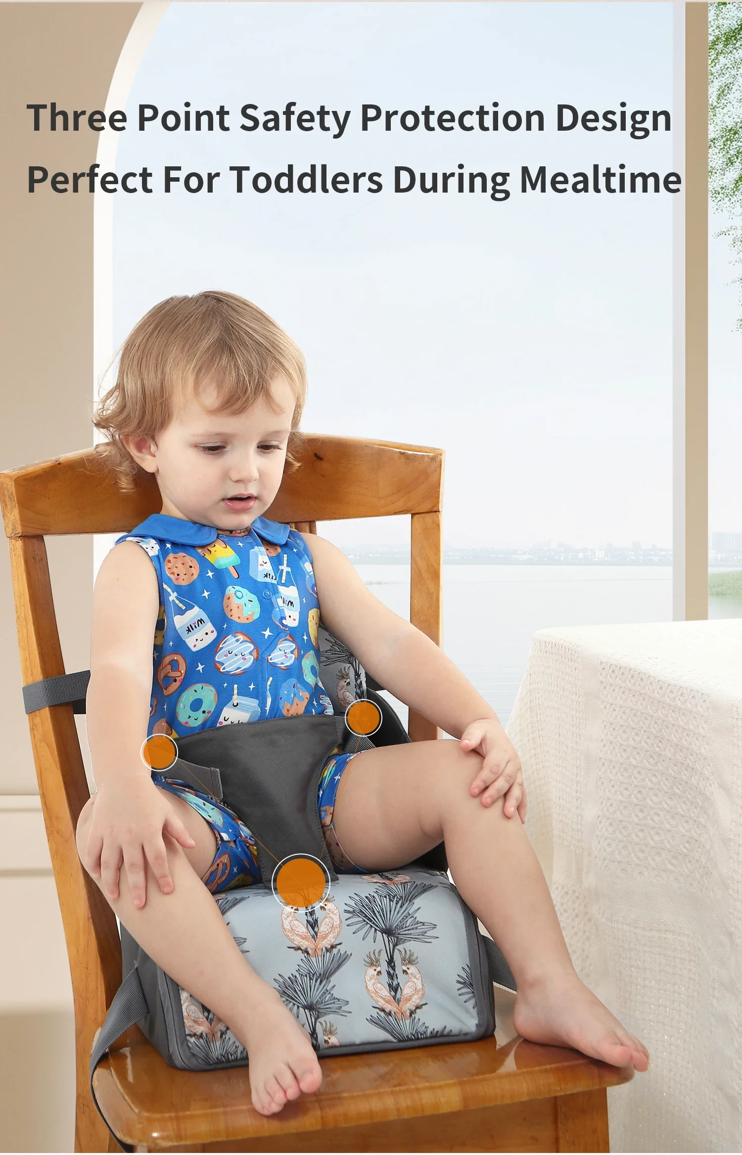 Asiento elevador portátil para niños pequeños