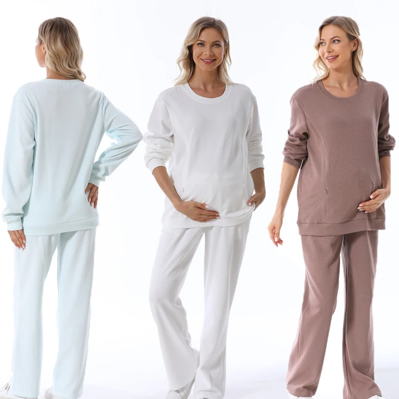 Sudadera de lactancia holgada con bolsillo y cremallera lateral - imagen 5