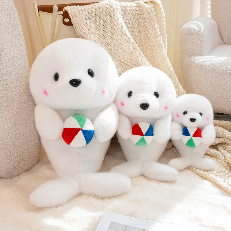 Almohada de peluche foca blanca súper suave infantil - imagen 2