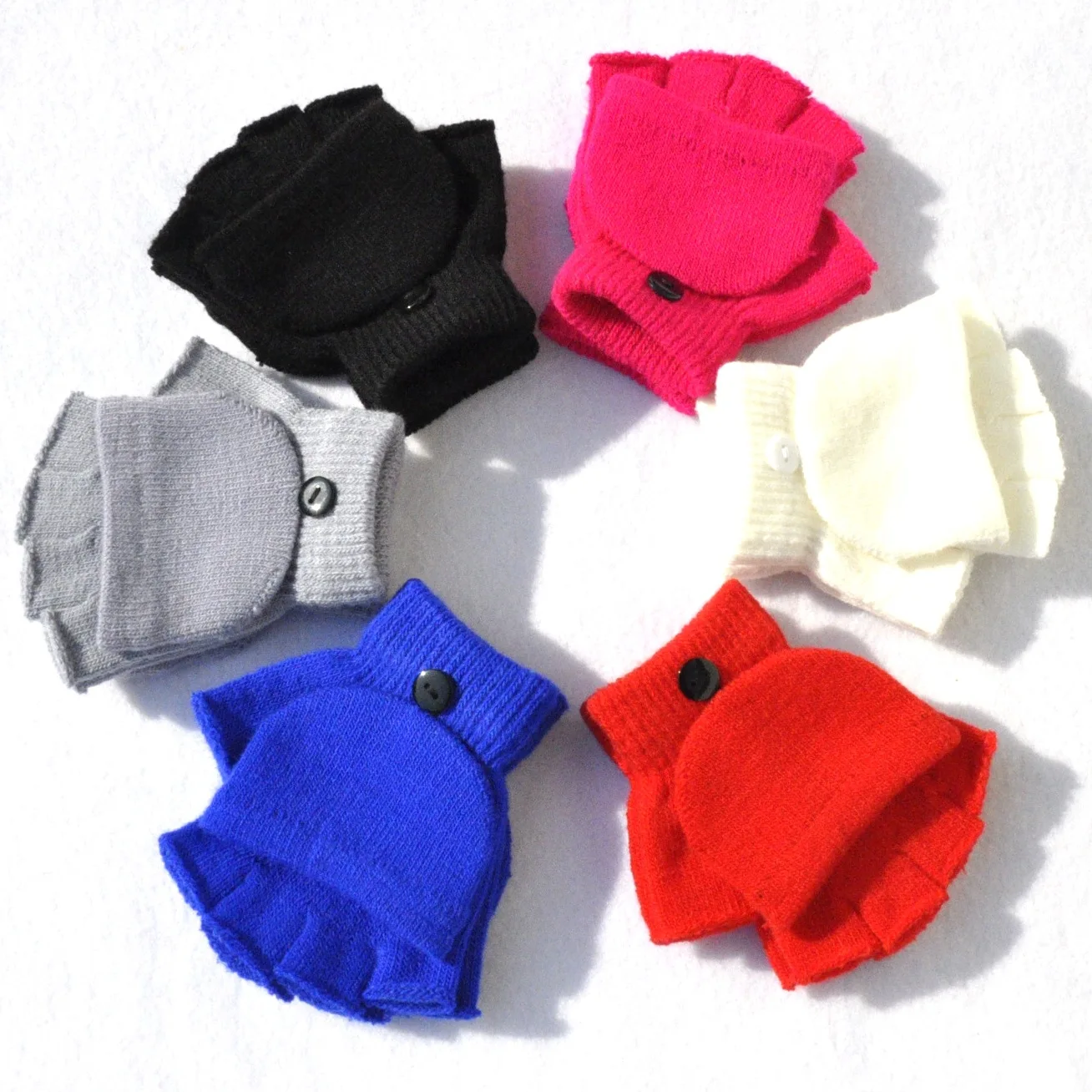 Guantes térmicos gruesos bebé y niños – Manoplas invierno medio dedo - imagen 4