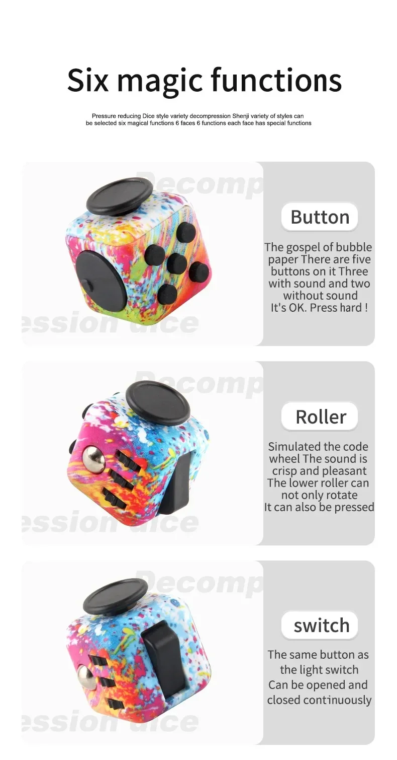 Vista superior del cubo fidget