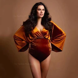 Ropa maternidad boho terciopelo sesión fotos