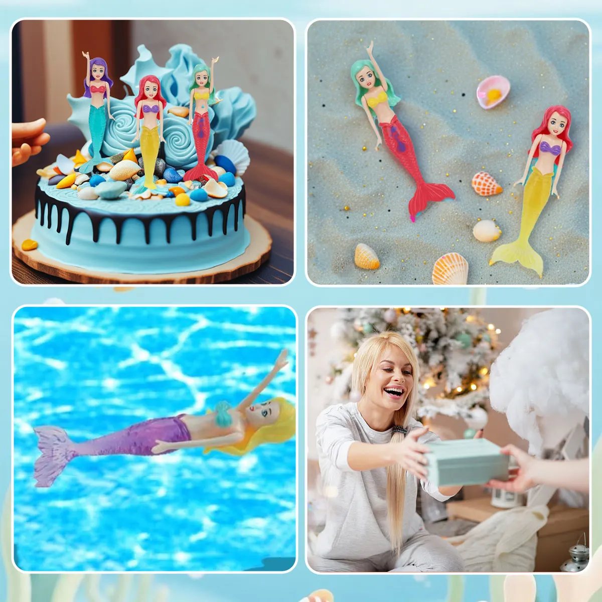 Regalo infantil con juguetes de sirena