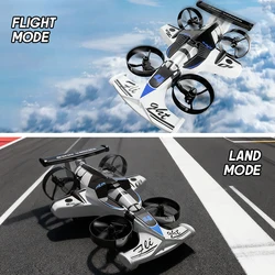 Dron infantil acrobático transformable en coche de carreras