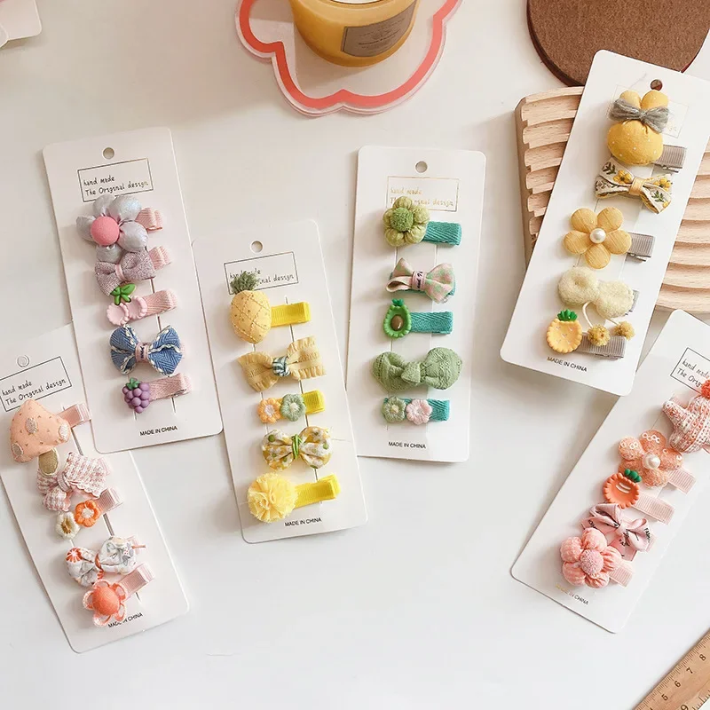 Horquillas princesa con lazo y flor para niñas – Set suaves