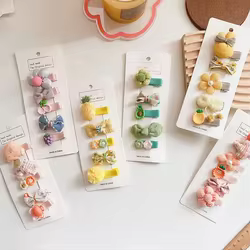 Horquillas princesa con lazo y flor para niñas – Set suaves