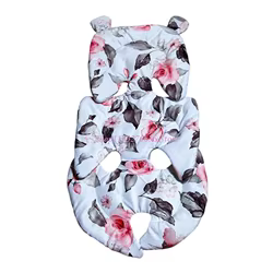 Almohadilla reversible para cochecito de algodón, asiento cómodo