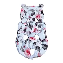 Almohadilla reversible para cochecito de algodón, asiento cómodo