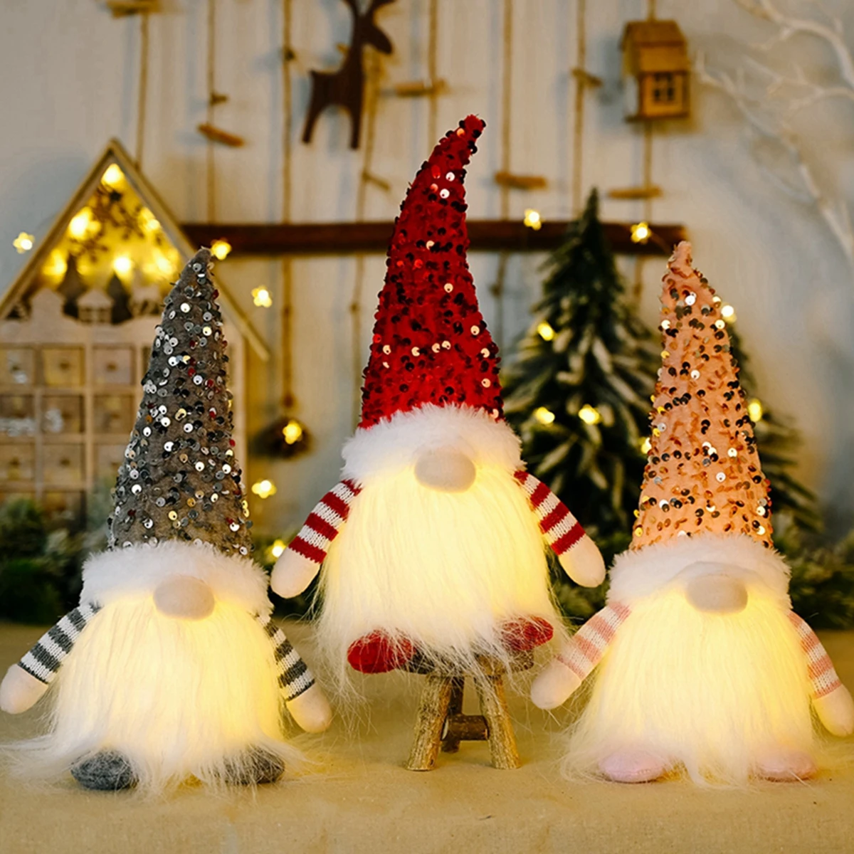 Gnomo Navidad en entrada del hogar