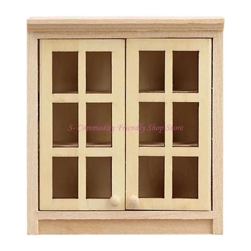 Armario de madera artesanal para casas de muñecas en dormitorio - imagen 3