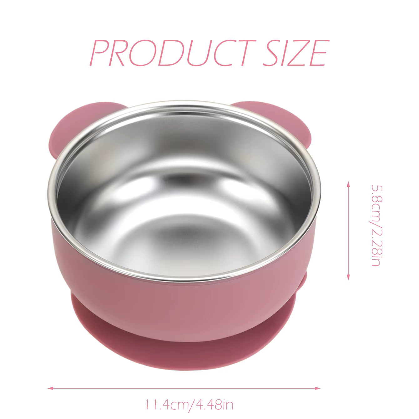 Plato de silicona y acero inoxidable para bebé – Autoalimentación - imagen 3