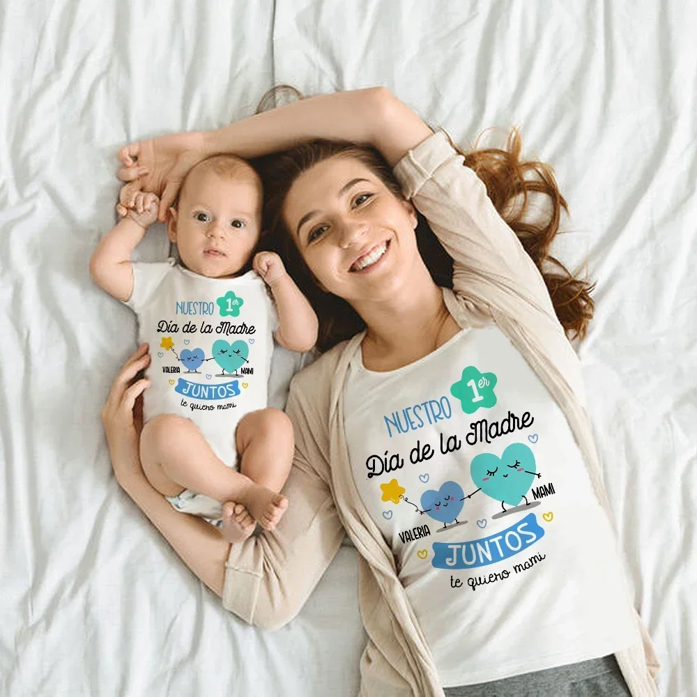 Camiseta familiar personalizada Día de la Madre para mamá y bebé - imagen 2