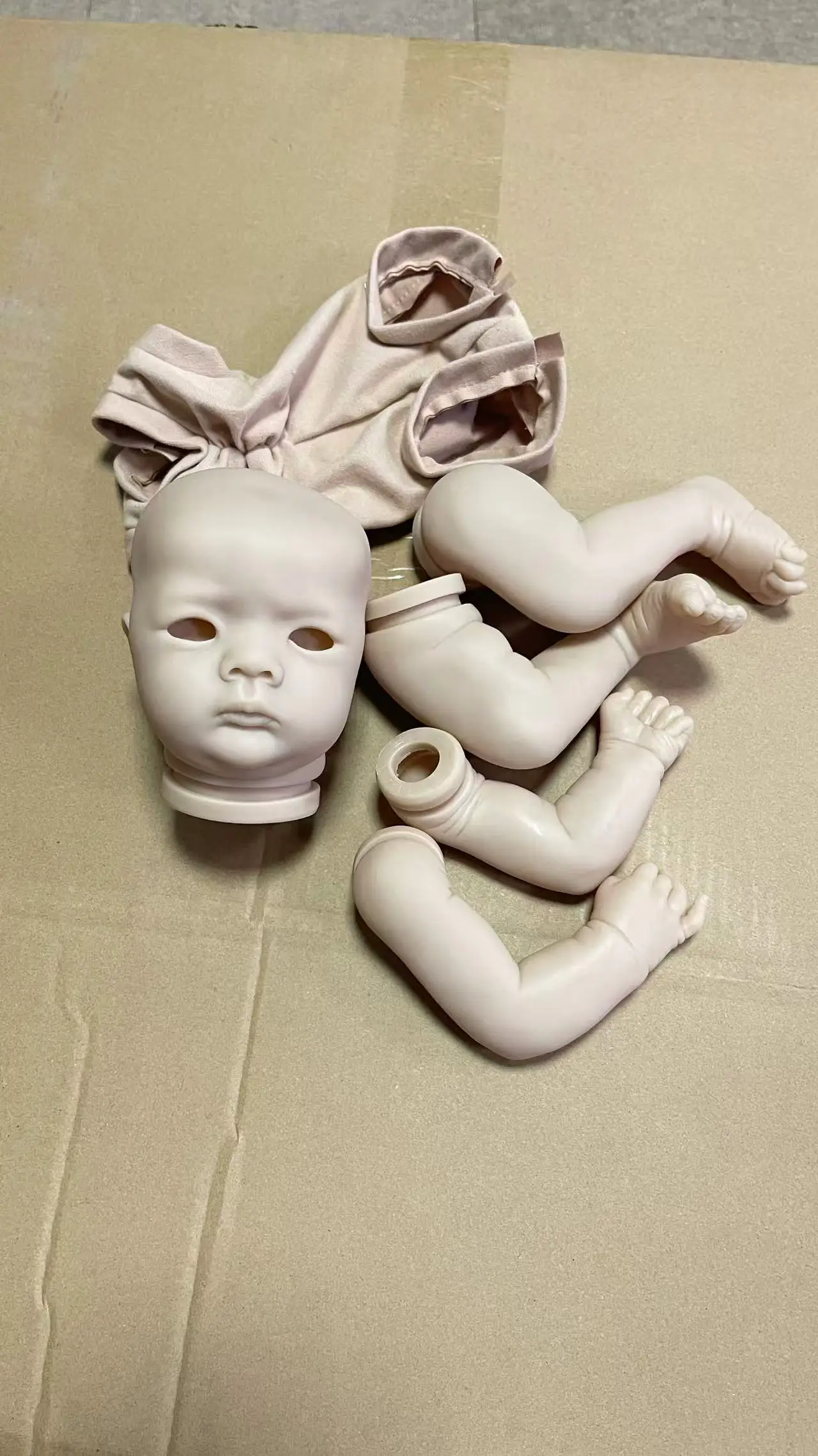 Kit de muñeca Reborn Jule sin terminar, con cuerpo y ojos textiles