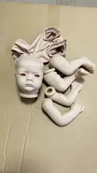 Kit de muñeca Reborn Jule sin terminar, con cuerpo y ojos textiles