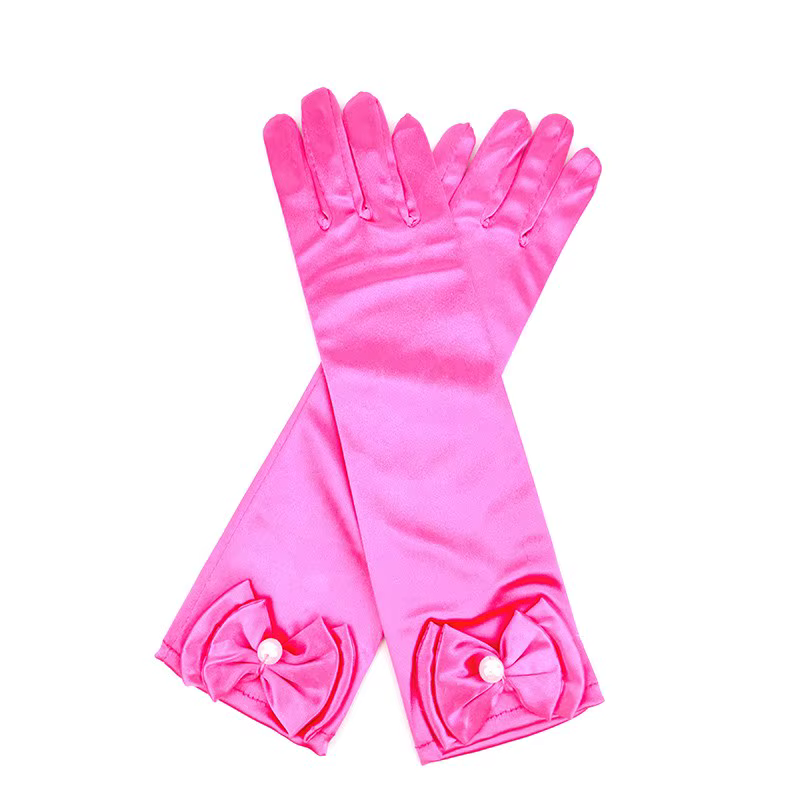 Guantes de Cenicienta con lazo de satén para disfraz de princesa - imagen 2