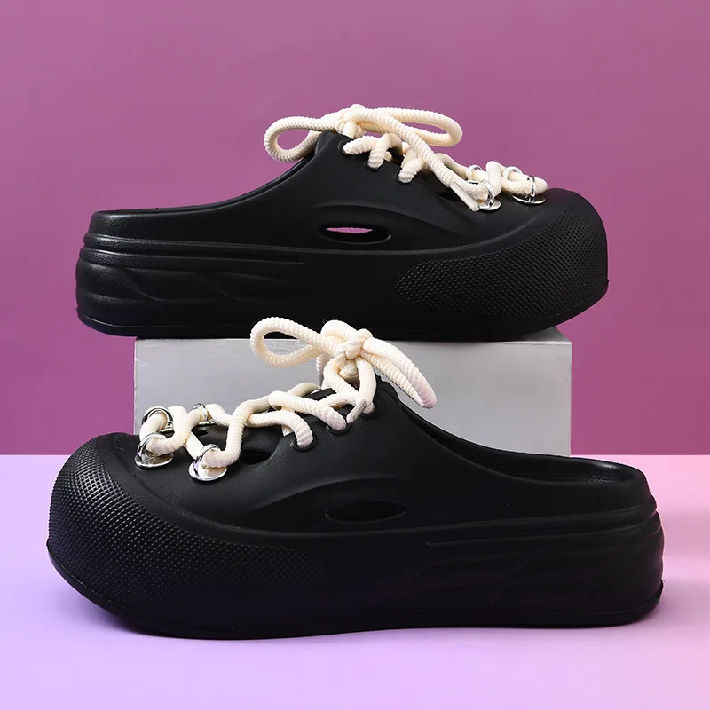Sandalias con plataforma y cordones para niña – Ideal verano y playa - imagen 3
