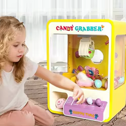 Máquina de garras arcade electrónica con dulces y música para niños