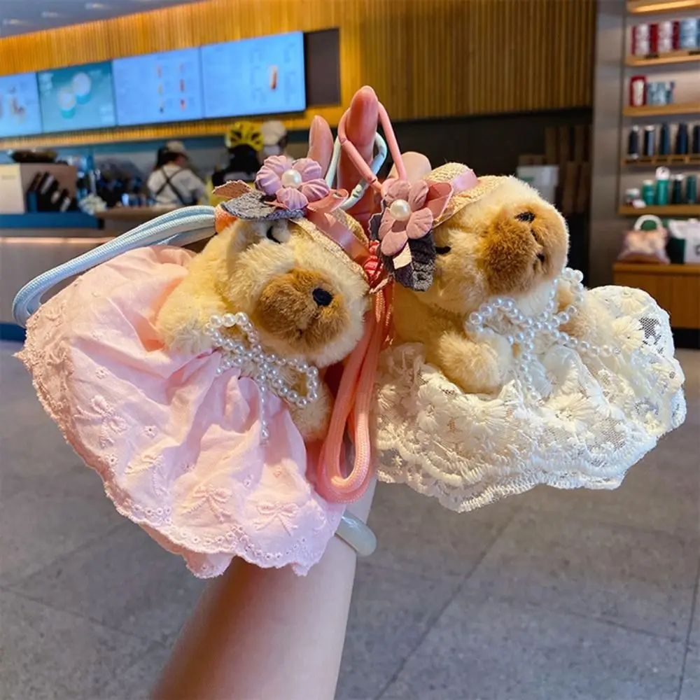Peluche capibara de algodón con falda estampado leopardo - imagen 2