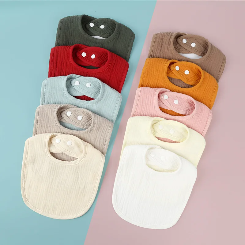 Baberos de algodón puro para bebé, suaves y súper absorbentes - imagen 3