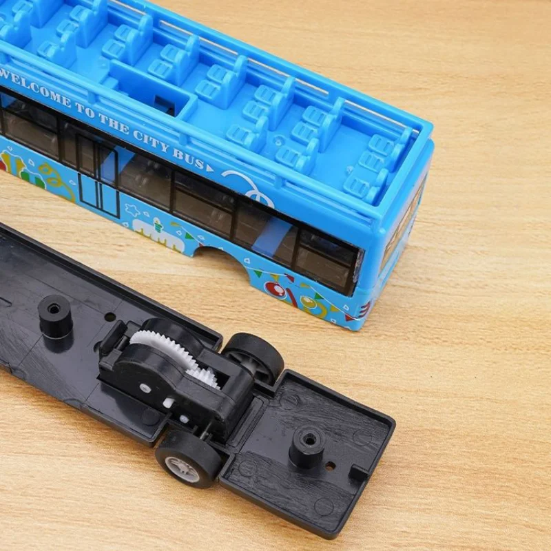 Autobús de juguete doble piso metálico a fricción para niños - imagen 5