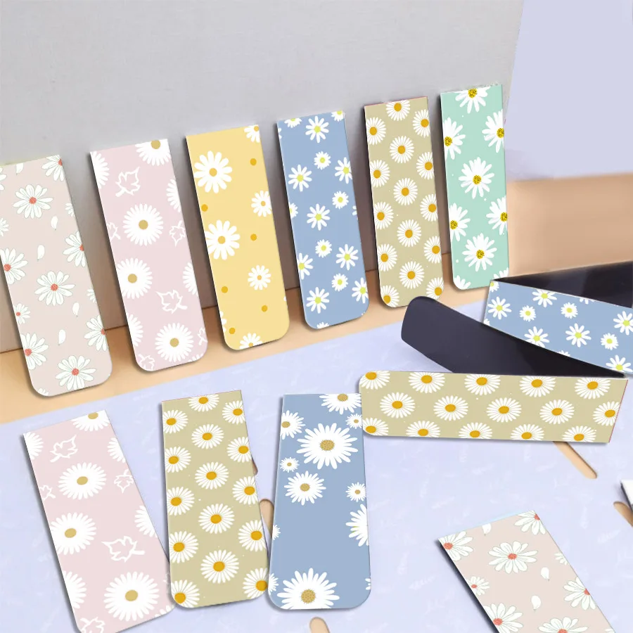 Marcapáginas magnéticos para planificador de flores con imán en libros - imagen 4