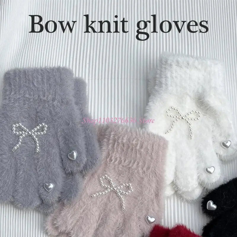 Guantes tejidos textura suave