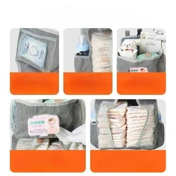 Bolsa colgante cuna para organizar pañales y ropa de bebé