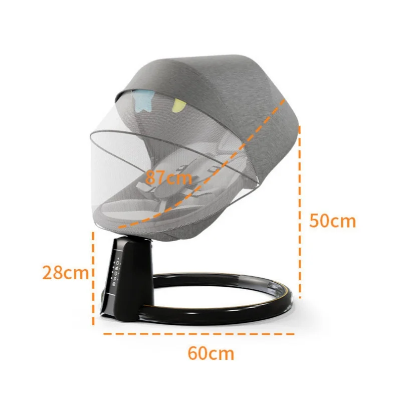 Mecedora eléctrica para bebé con Bluetooth y música, reclinable - imagen 5