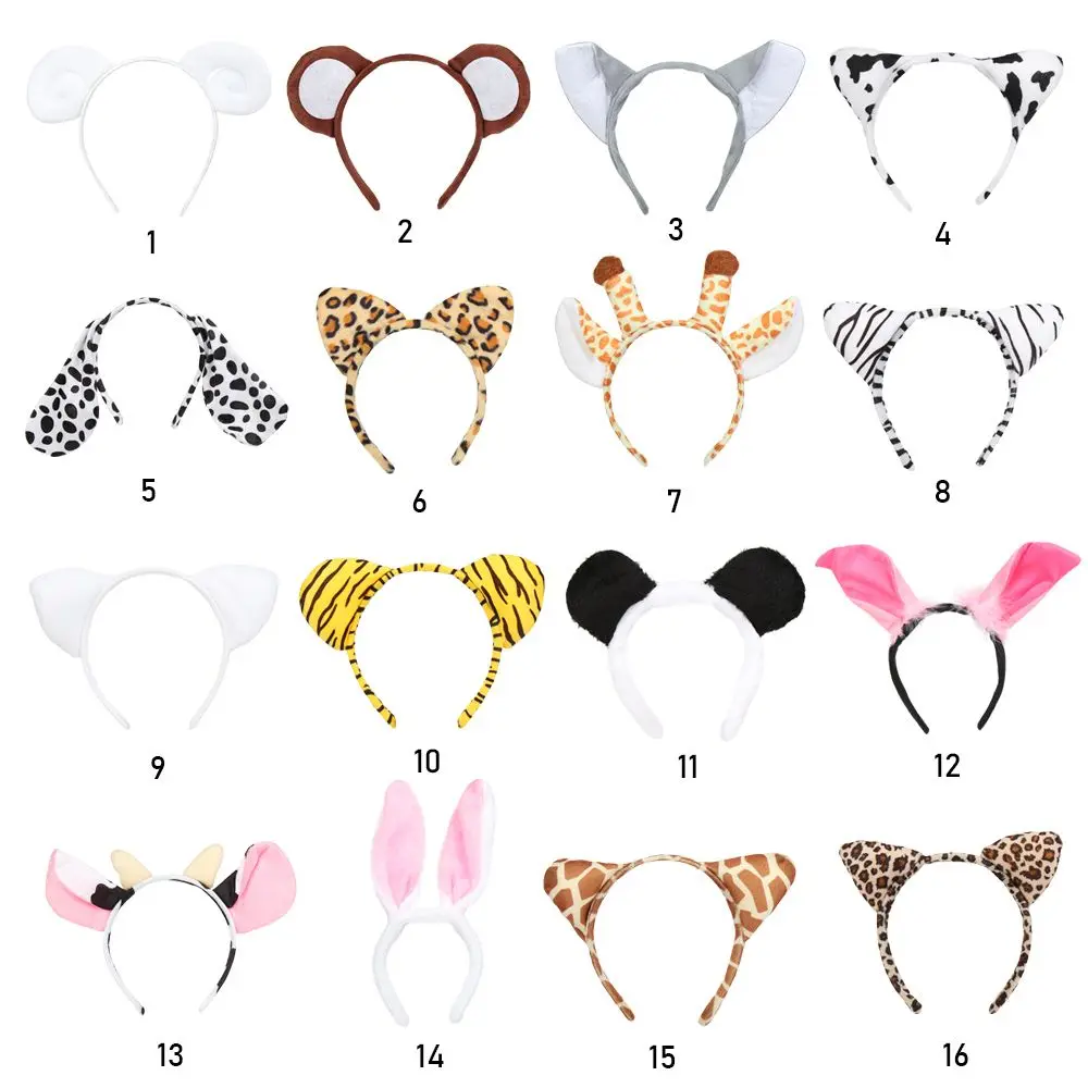 Diadema con orejas de animales para el pelo: cebra y tigre infantil - imagen 2