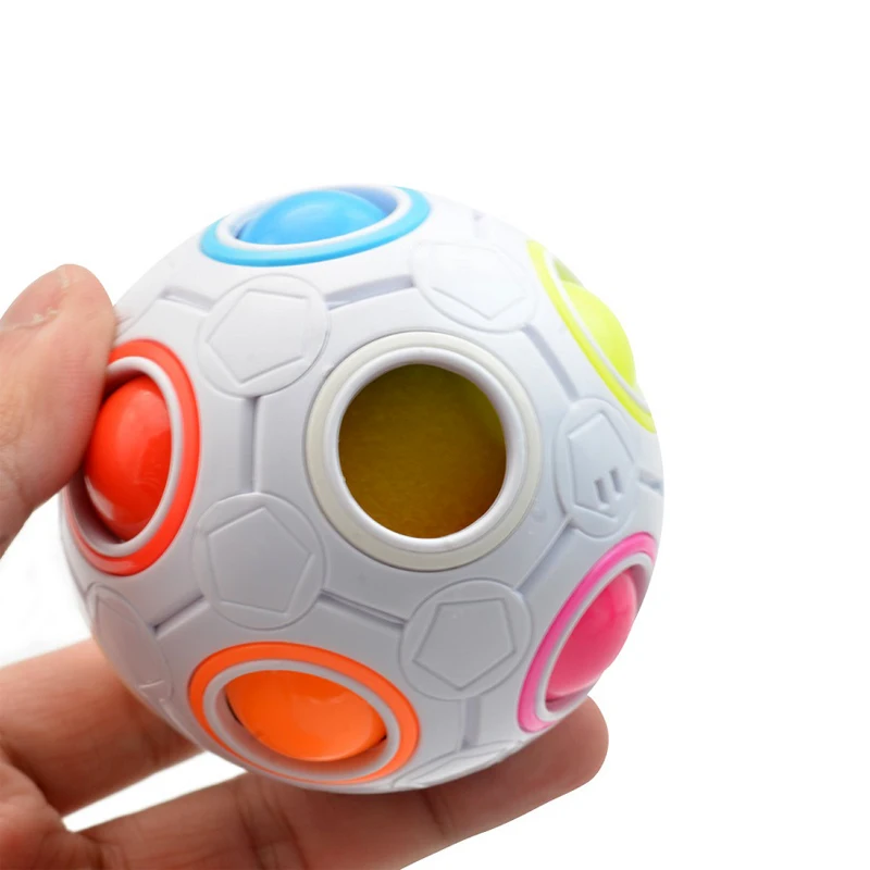 Cubo antiestrés sensorial para niños, juguete educativo arcoíris - imagen 2