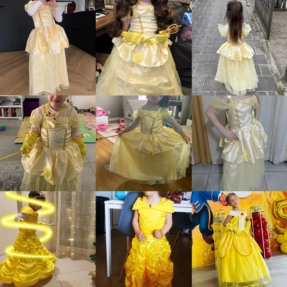 Vestido Bella amarillo y dorado con detalles de encaje