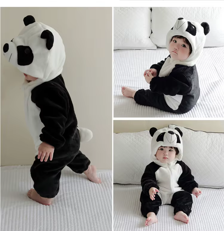 Pelele de invierno en lana gruesa con capucha para bebé - imagen 3