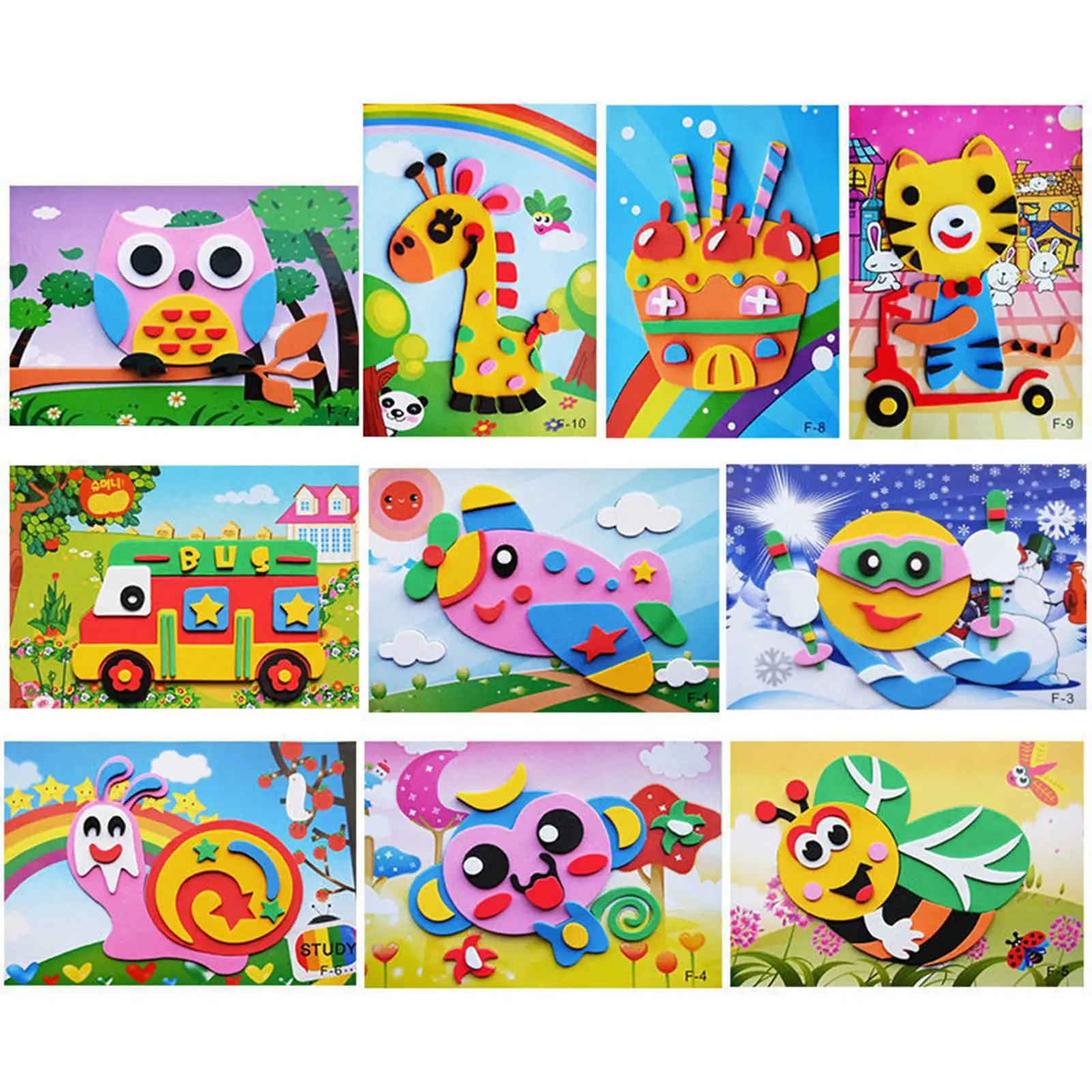 Pegatinas de espuma para manualidades infantiles, juguete educativo - imagen 2