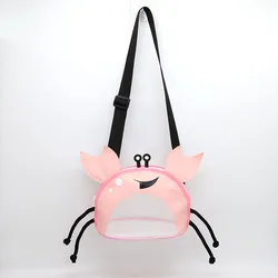 Bolsa de malla de playa para niños con cangrejo y conchas