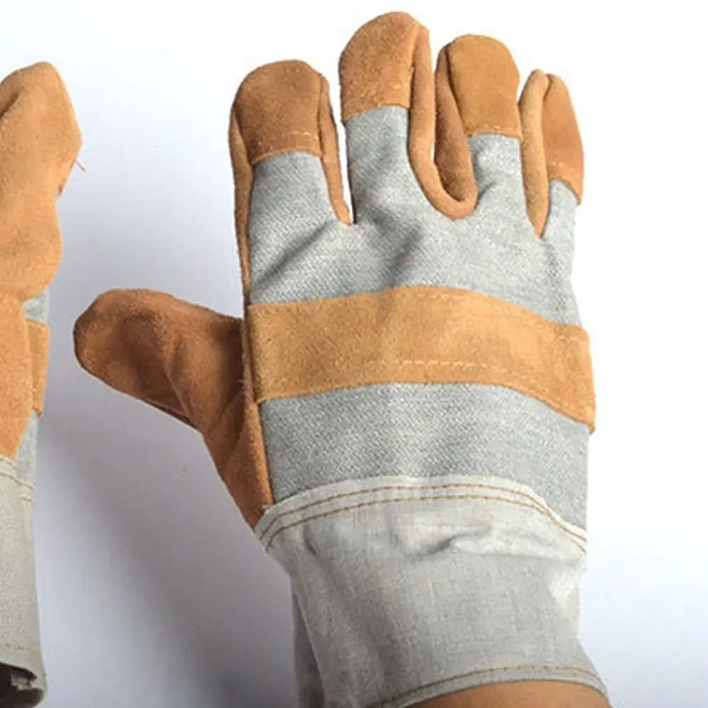 Guantes de trabajo de cuero transpirables para jardinería y obra - imagen 3