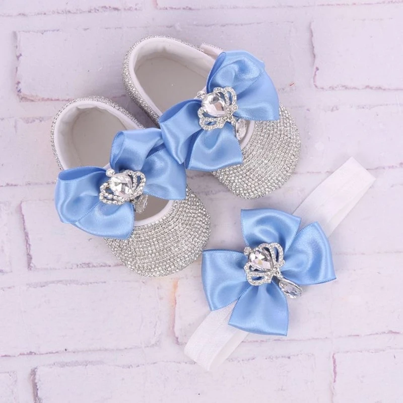 Dollbling zapatos de bebé casual con lazo rosa y strass - imagen 4