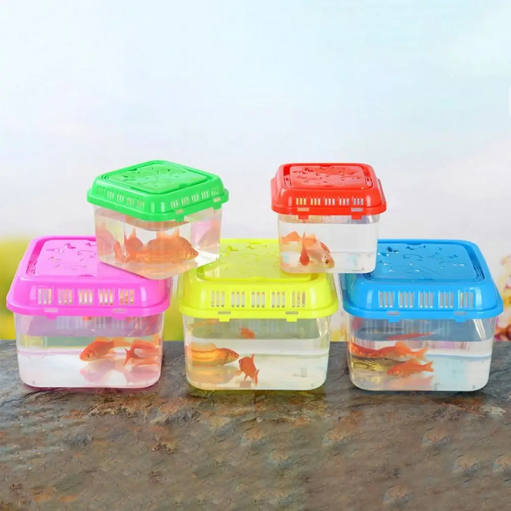 Mini pecera portátil de plástico para mascotas