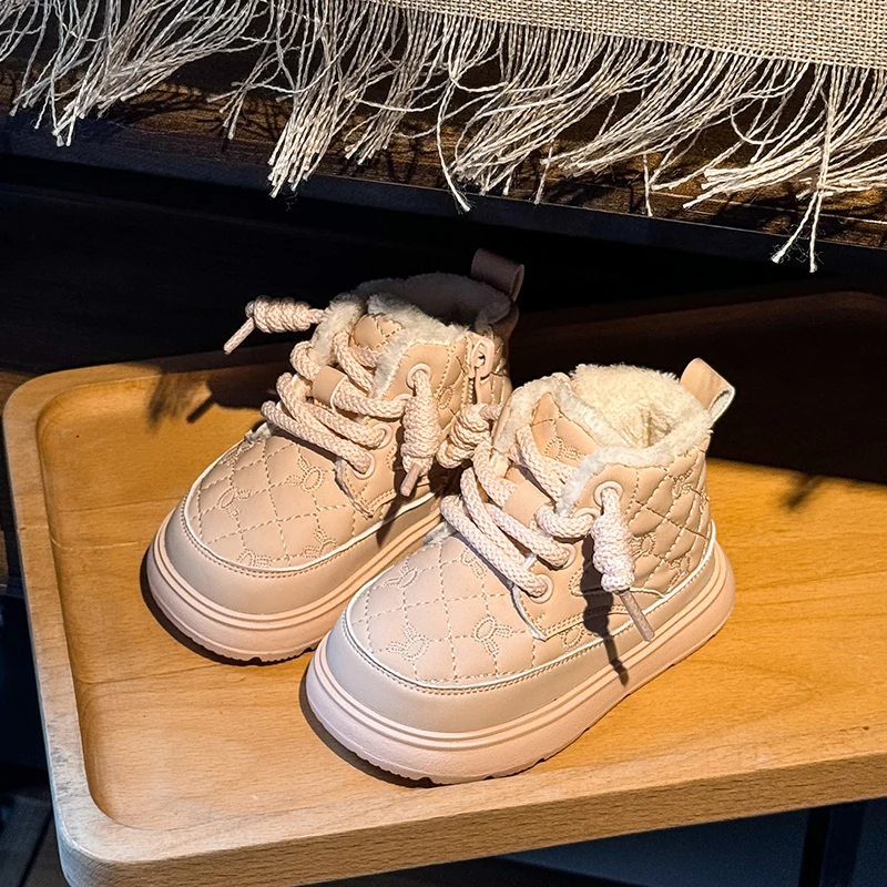 Botas de nieve para niños – Felpa suave, impermeable y antideslizante