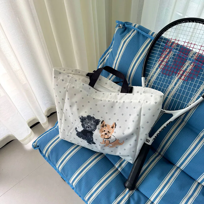 Bolsa de pañales impermeable gran capacidad con perros y osos - imagen 5
