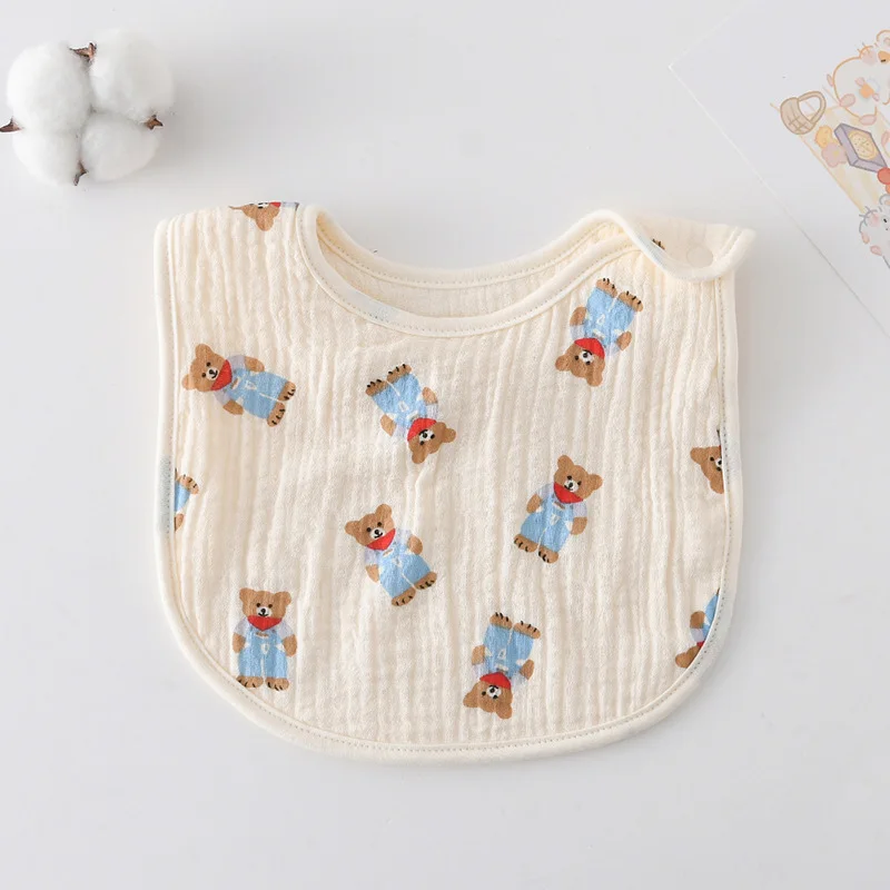 Baberos bandana de gasa algodón para bebé – absorción saliva - imagen 2