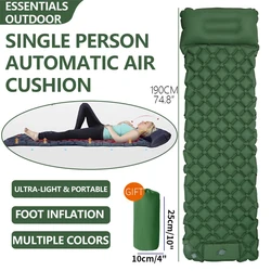 Colchón inflable ultraligero para acampada con almohada