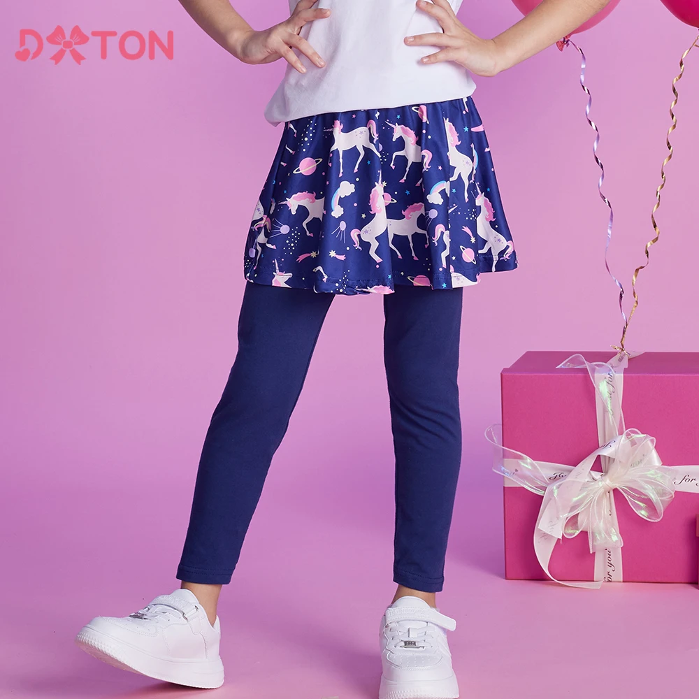 DXTON leggings con falda niña unicornio estilo dos piezas - imagen 2